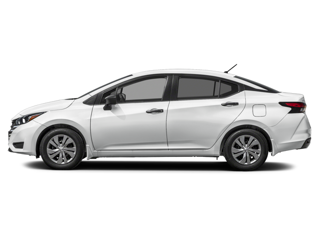 Profile view of a white 2024 Nissan Versa | Nissan dealer in Norfolk, VA | Banister Nissan of Norfolk