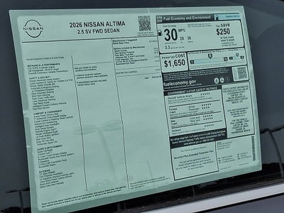 2026 Nissan Altima SV