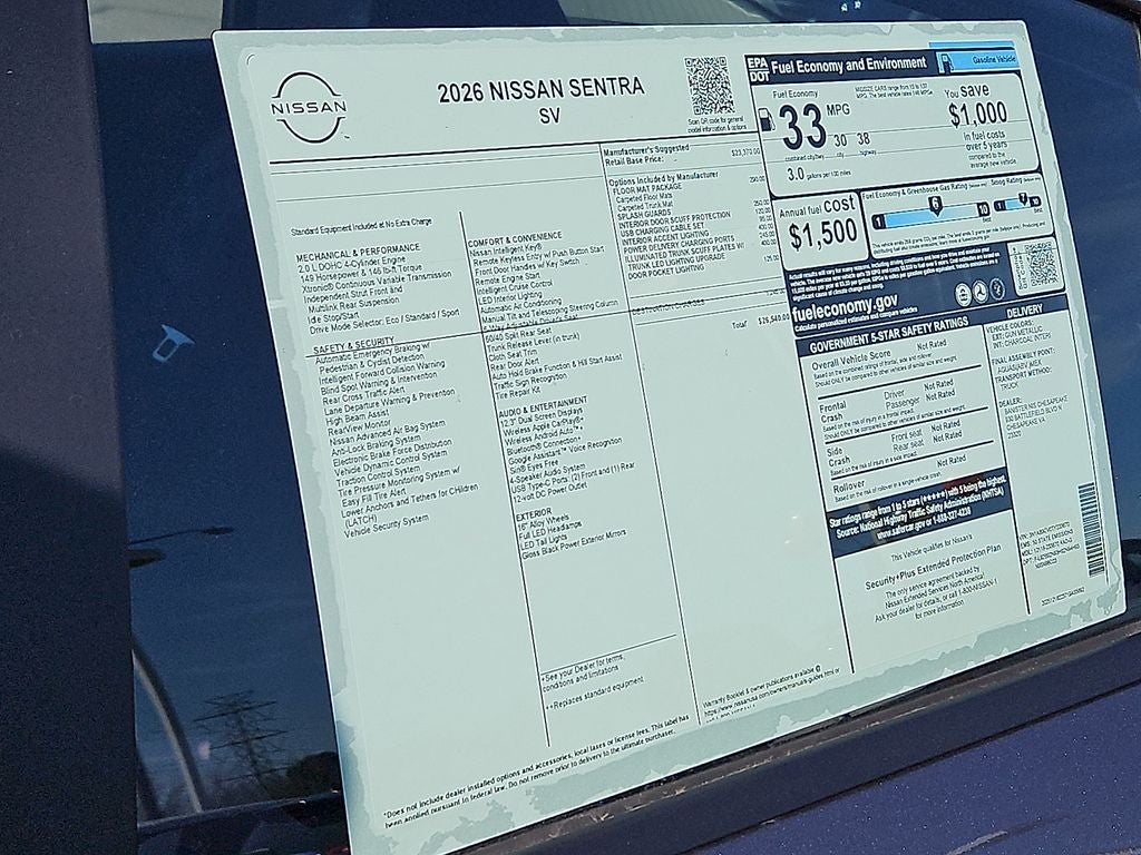 2026 Nissan Sentra SV