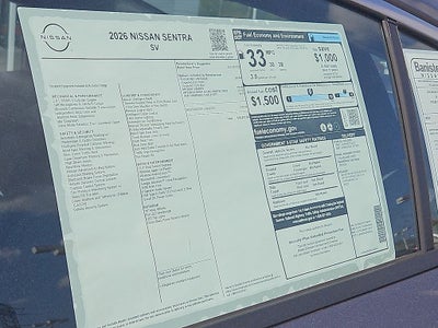 2026 Nissan Sentra SV