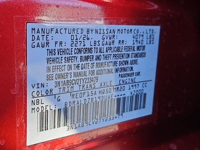 2026 Nissan Sentra SV