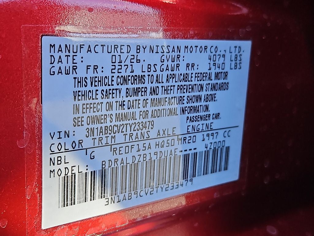 2026 Nissan Sentra SV