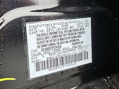 2026 Nissan Sentra SV