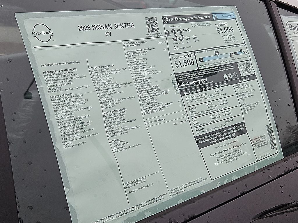 2026 Nissan Sentra SV