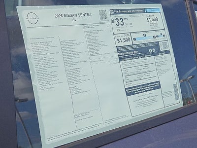 2026 Nissan Sentra SV