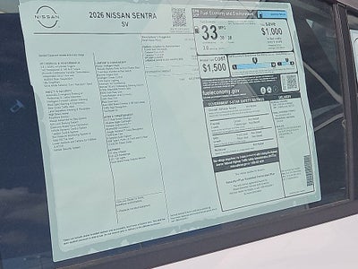 2026 Nissan Sentra SV