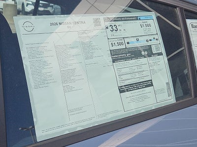 2026 Nissan Sentra SV