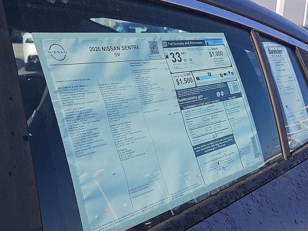 2026 Nissan Sentra SV