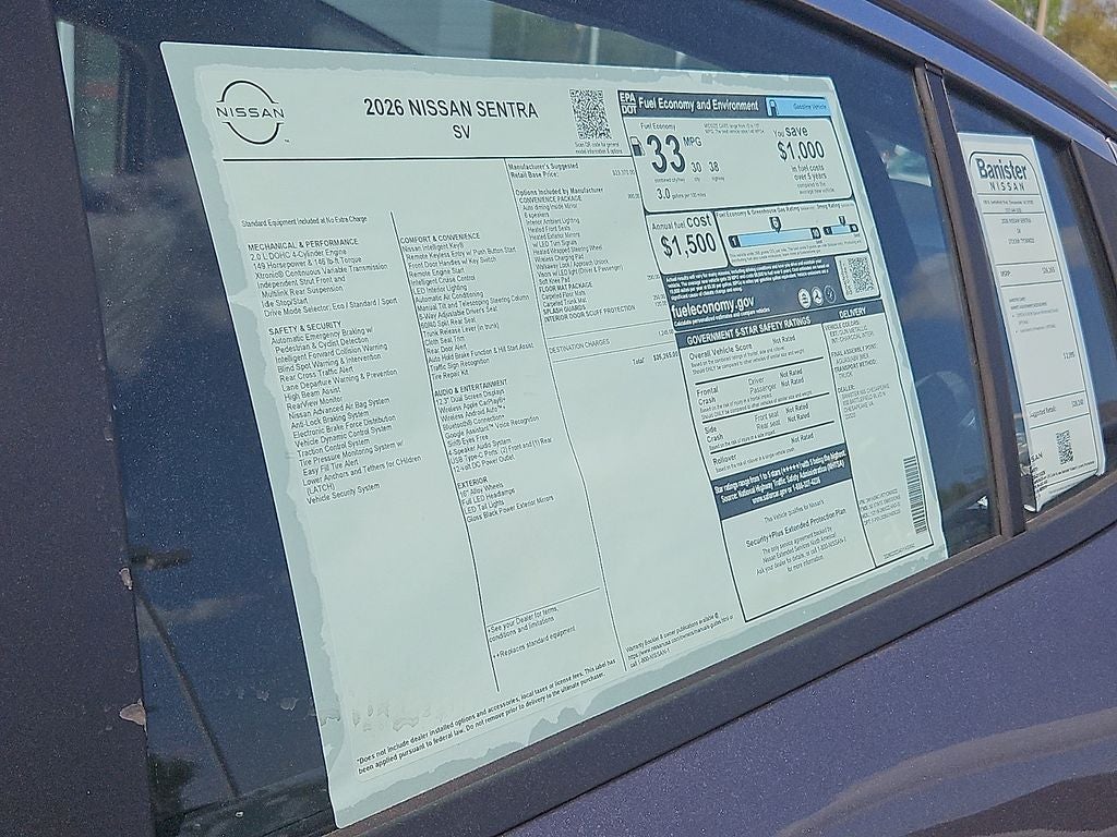 2026 Nissan Sentra SV