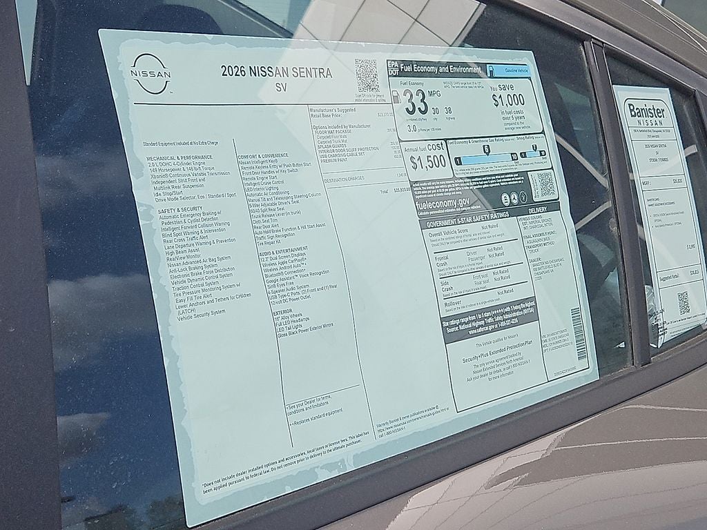 2026 Nissan Sentra SV