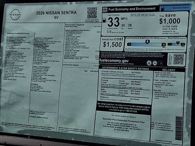 2026 Nissan Sentra SV