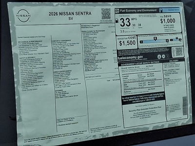 2026 Nissan Sentra SV