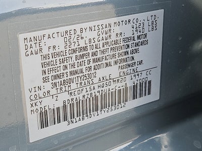 2026 Nissan Sentra SR