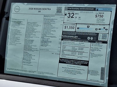 2026 Nissan Sentra SR