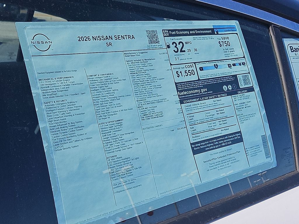 2026 Nissan Sentra SR