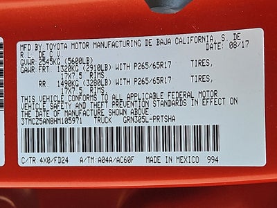 2017 Toyota Tacoma TRD Sport