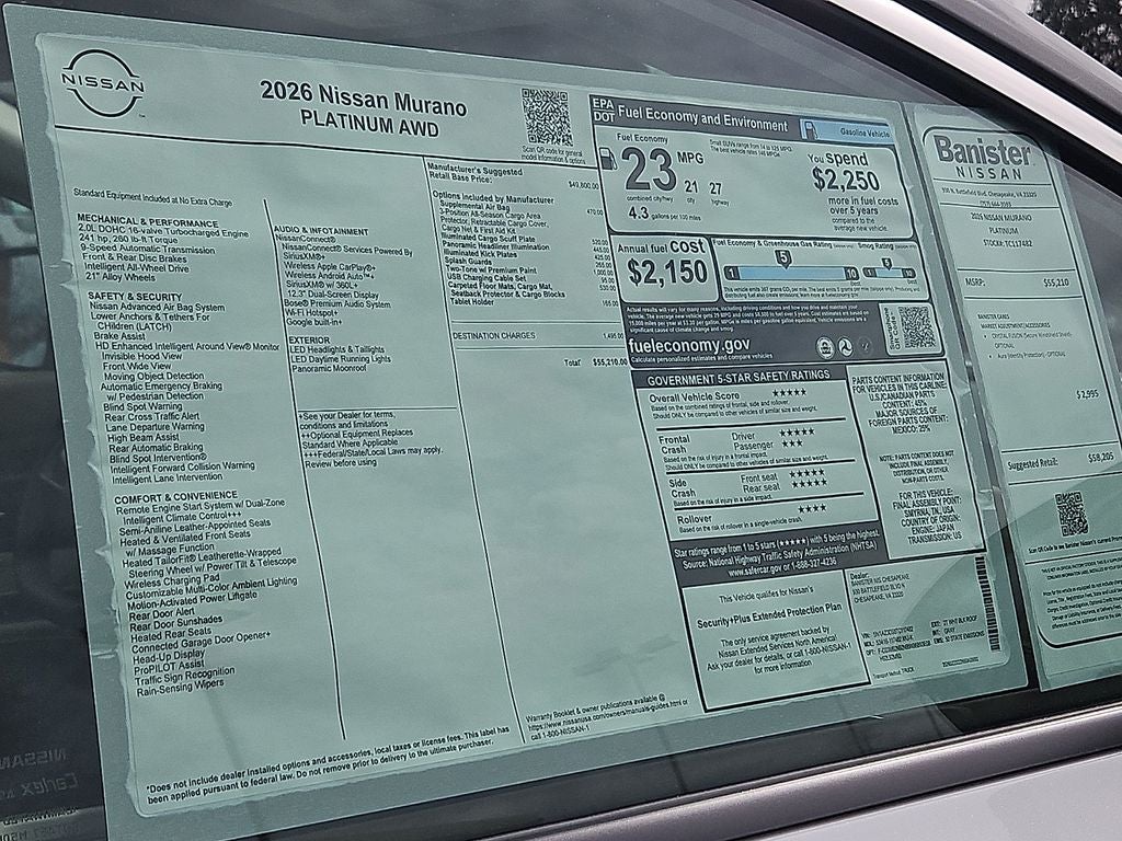 2026 Nissan Murano Platinum