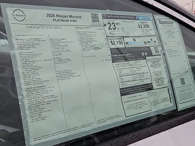 2026 Nissan Murano Platinum