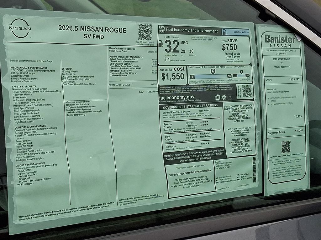 2026 Nissan Rogue SV