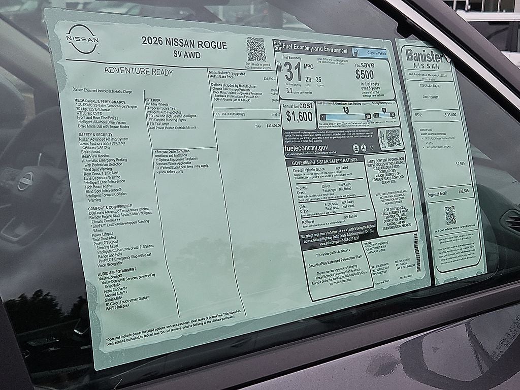 2026 Nissan Rogue SV