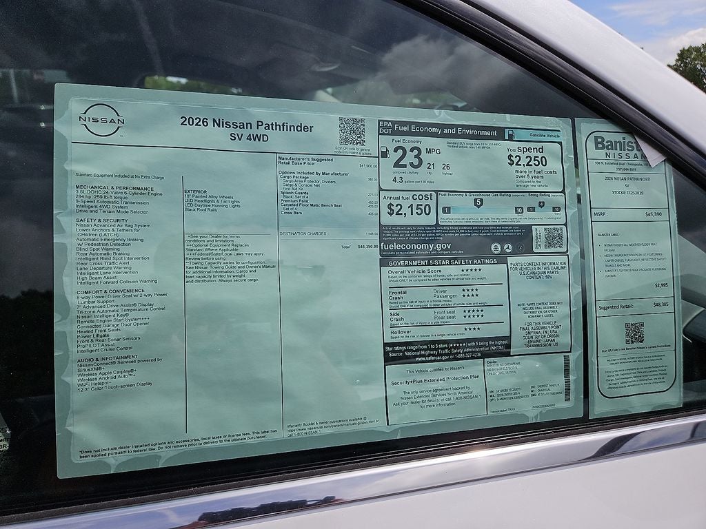 2026 Nissan Pathfinder SV
