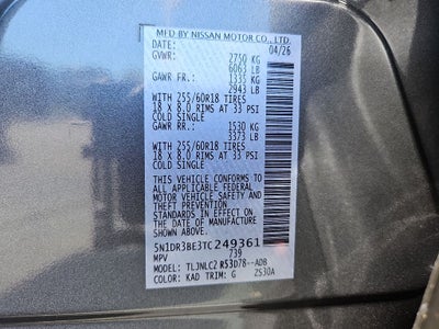 2026 Nissan Pathfinder SV