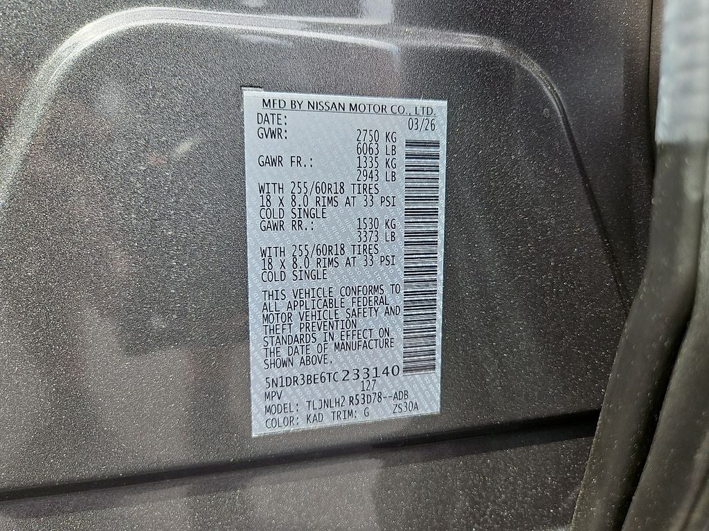 2026 Nissan Pathfinder SV