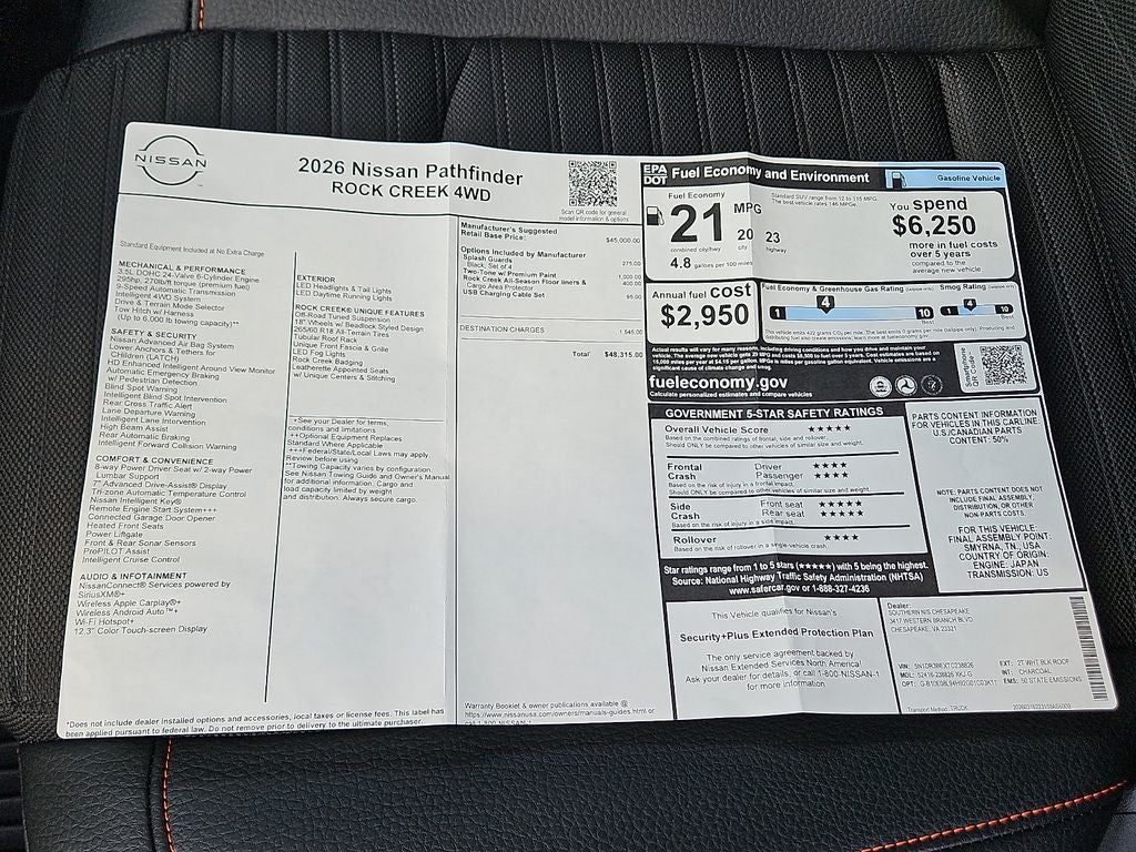 2026 Nissan Pathfinder Rock Creek