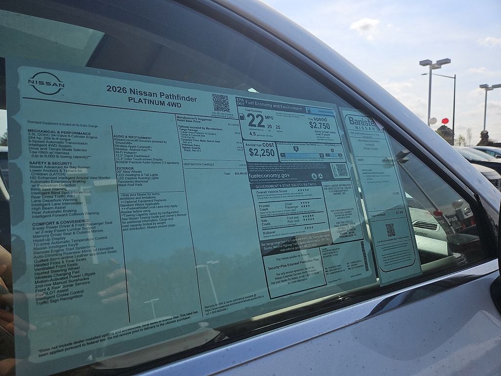 2026 Nissan Pathfinder Platinum