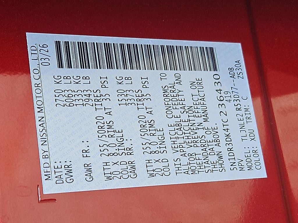 2026 Nissan Pathfinder Platinum