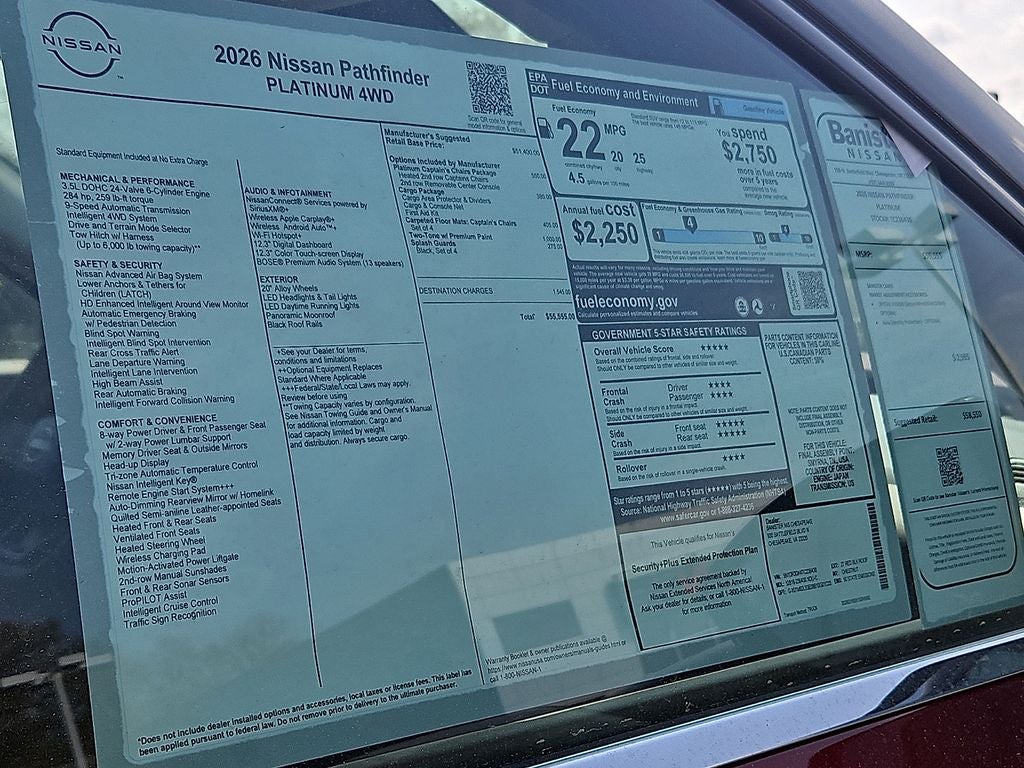 2026 Nissan Pathfinder Platinum