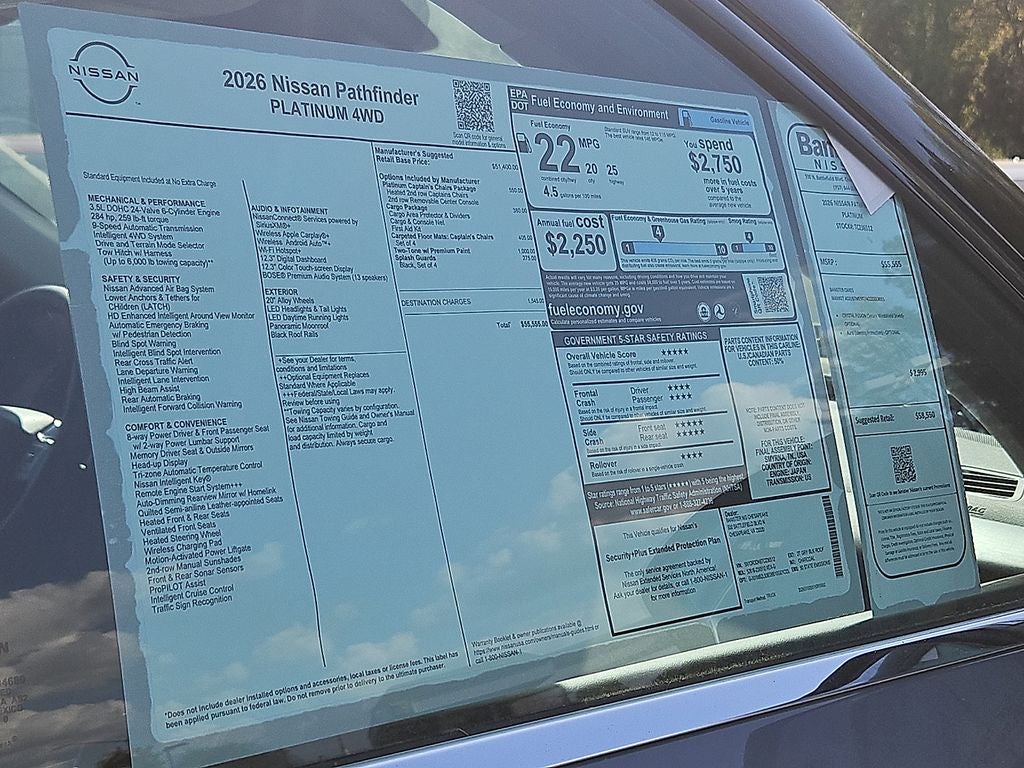 2026 Nissan Pathfinder Platinum
