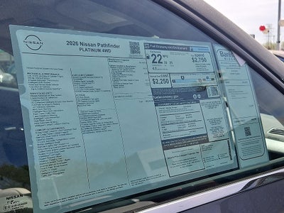 2026 Nissan Pathfinder Platinum