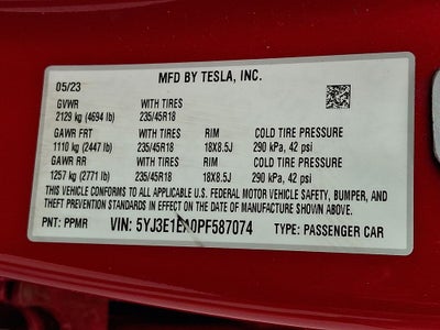 2023 Tesla Model 3 Base