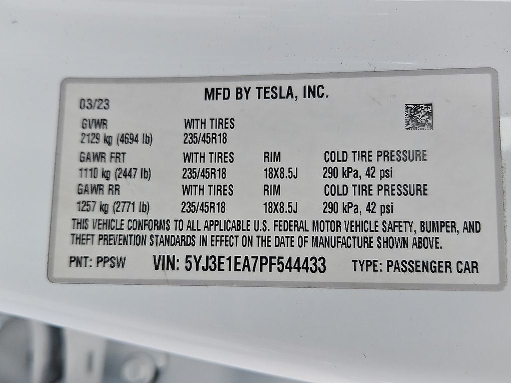 2023 Tesla Model 3 Base