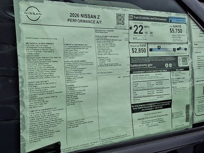 2026 Nissan Z Performance
