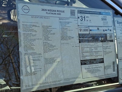 2026 Nissan Rogue Platinum