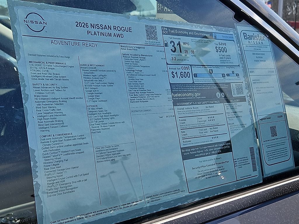 2026 Nissan Rogue Platinum