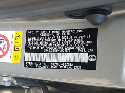 2019 Lexus ES 350 Base