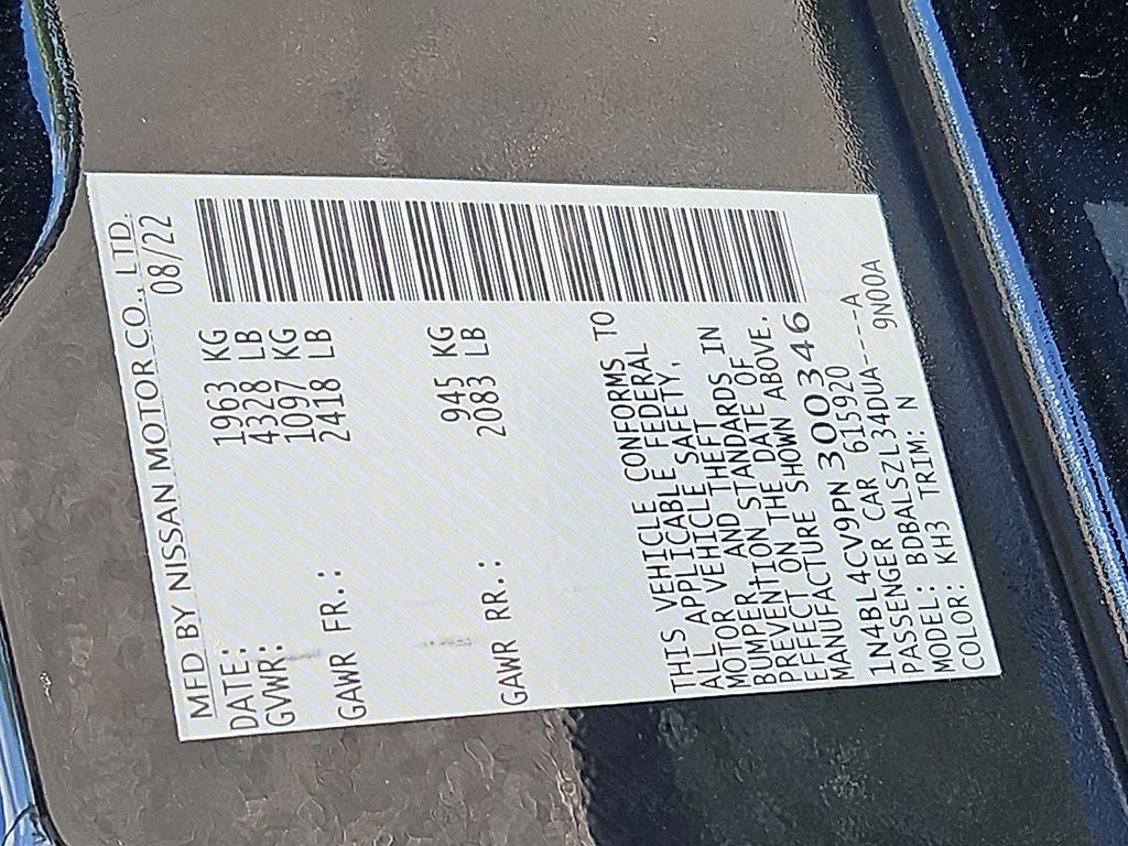 2023 Nissan Altima 2.5 SR