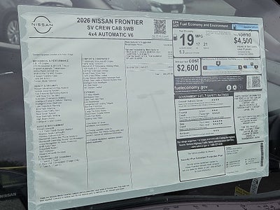 2026 Nissan Frontier SV