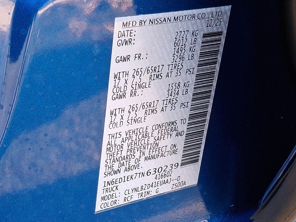 2026 Nissan Frontier SV