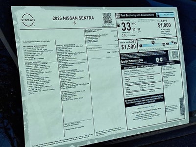 2026 Nissan Sentra S