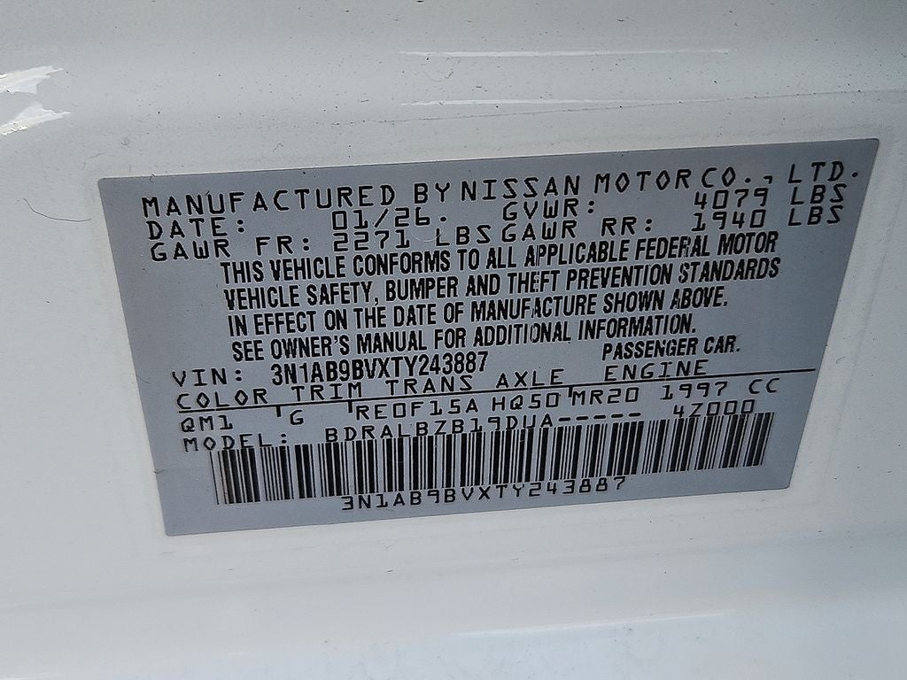 2026 Nissan Sentra S