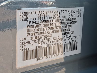 2026 Nissan Sentra SV