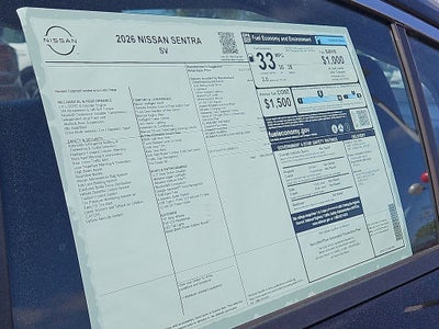 2026 Nissan Sentra SV