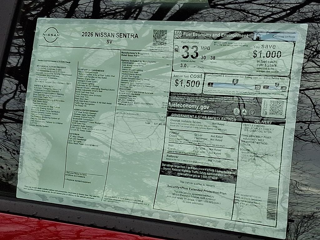 2026 Nissan Sentra SV