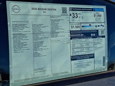 2026 Nissan Sentra SV