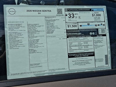 2026 Nissan Sentra SV