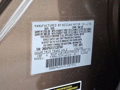 2026 Nissan Kicks SV